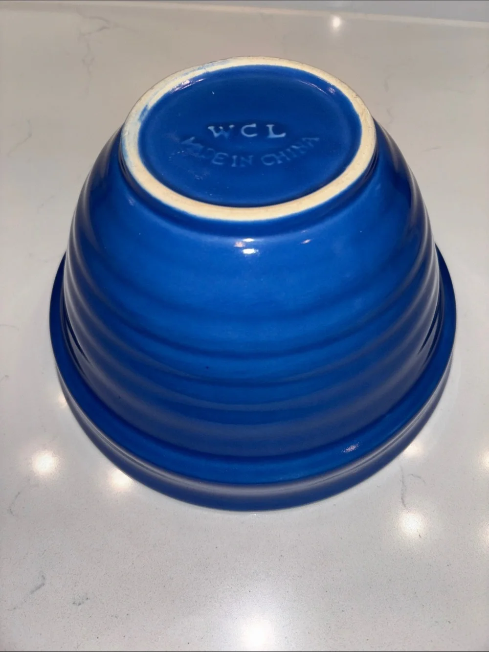 SALE-WCL China pottery Blue  Mixing Bowl